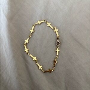 Gold Cross Bracelet